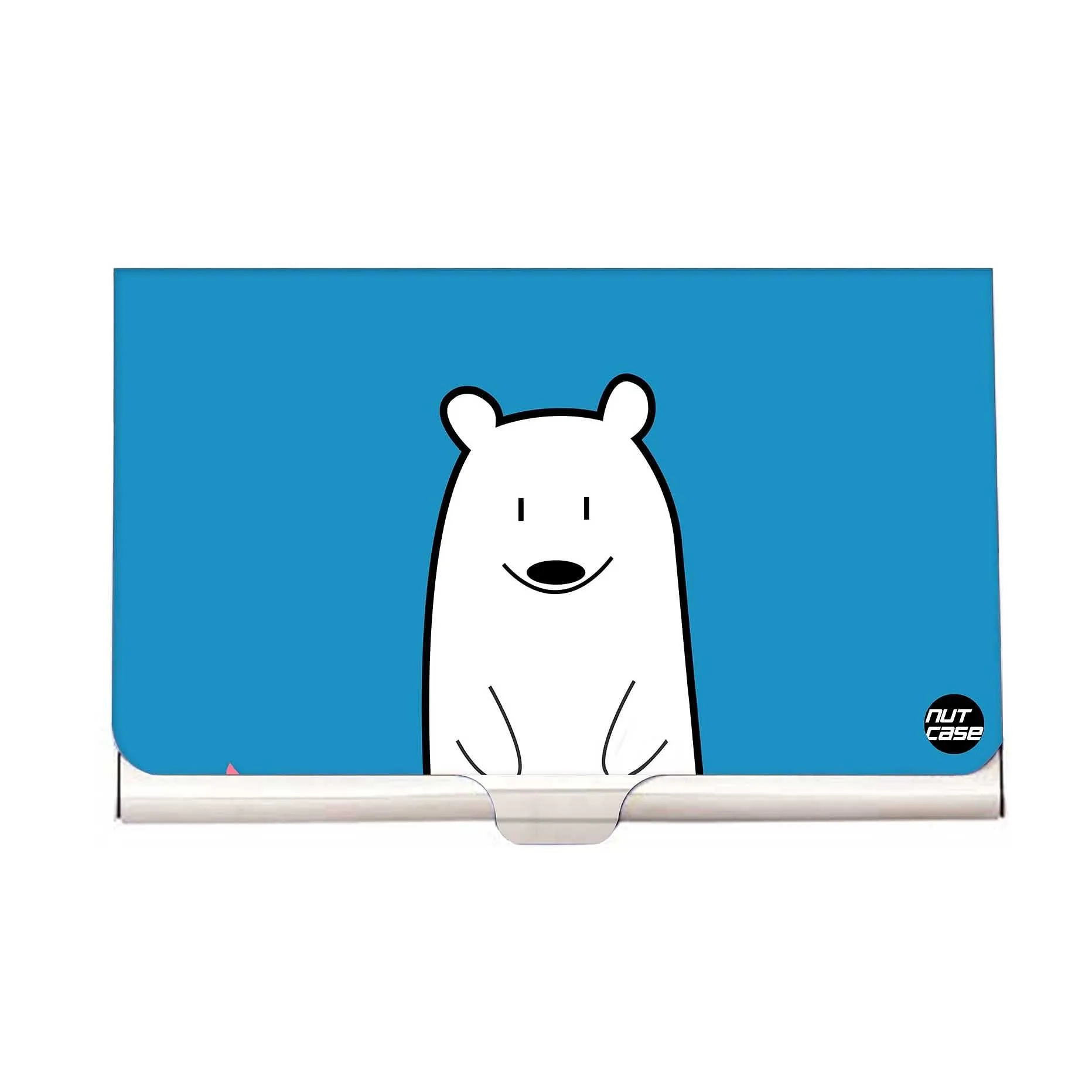 Designer Visiting Card Holder Nutcase - Sweet Polar Bear