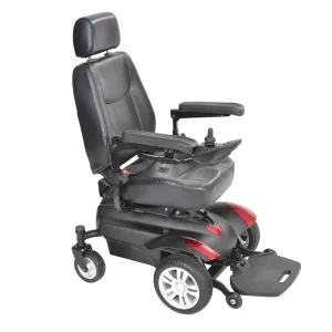 Drive Medical titan18csx16 Titan X16 Front Wheel Power Wheelchair, Full Back Captain's Seat, 18" x 18"