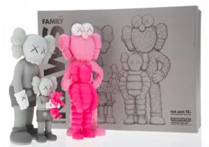 Family- Grey/Pink Fine Art Toy by Kaws- Brian Donnelly