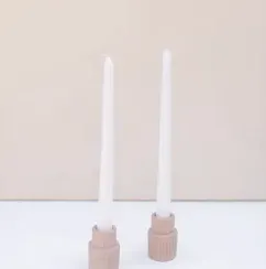 Fig and Stone Taper Candle Holders