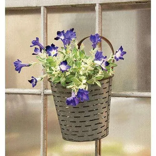 Galvanized Metal Olive Bucket