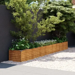 Garden Raised Bed 386x50x36 cm Corten Steel