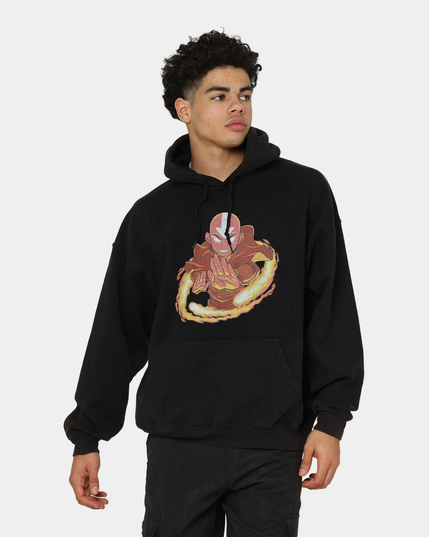 Goat Crew X Avatar: Aang Fire Vintage Hoodie Washed Black