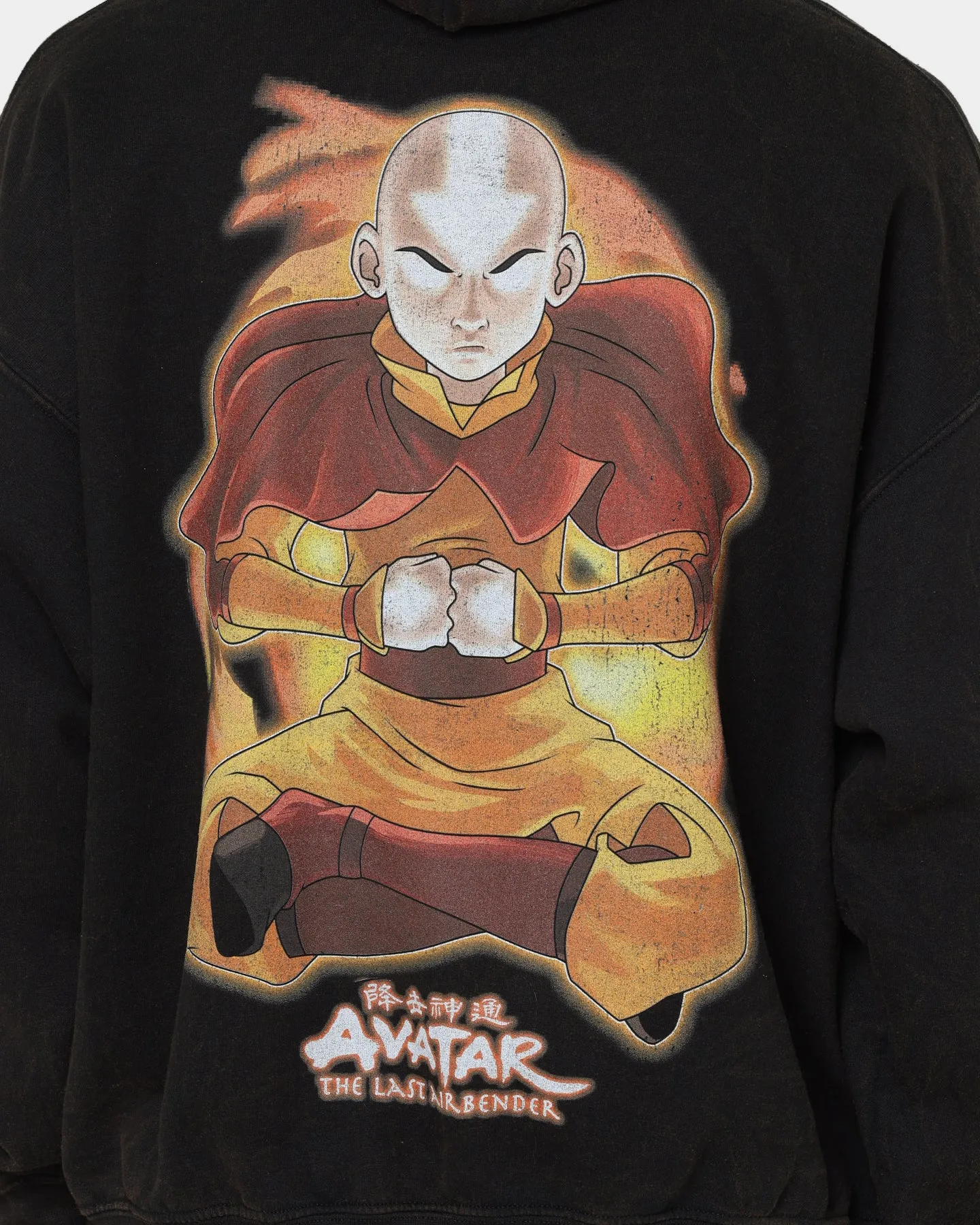 Goat Crew X Avatar: Aang Fire Vintage Hoodie Washed Black