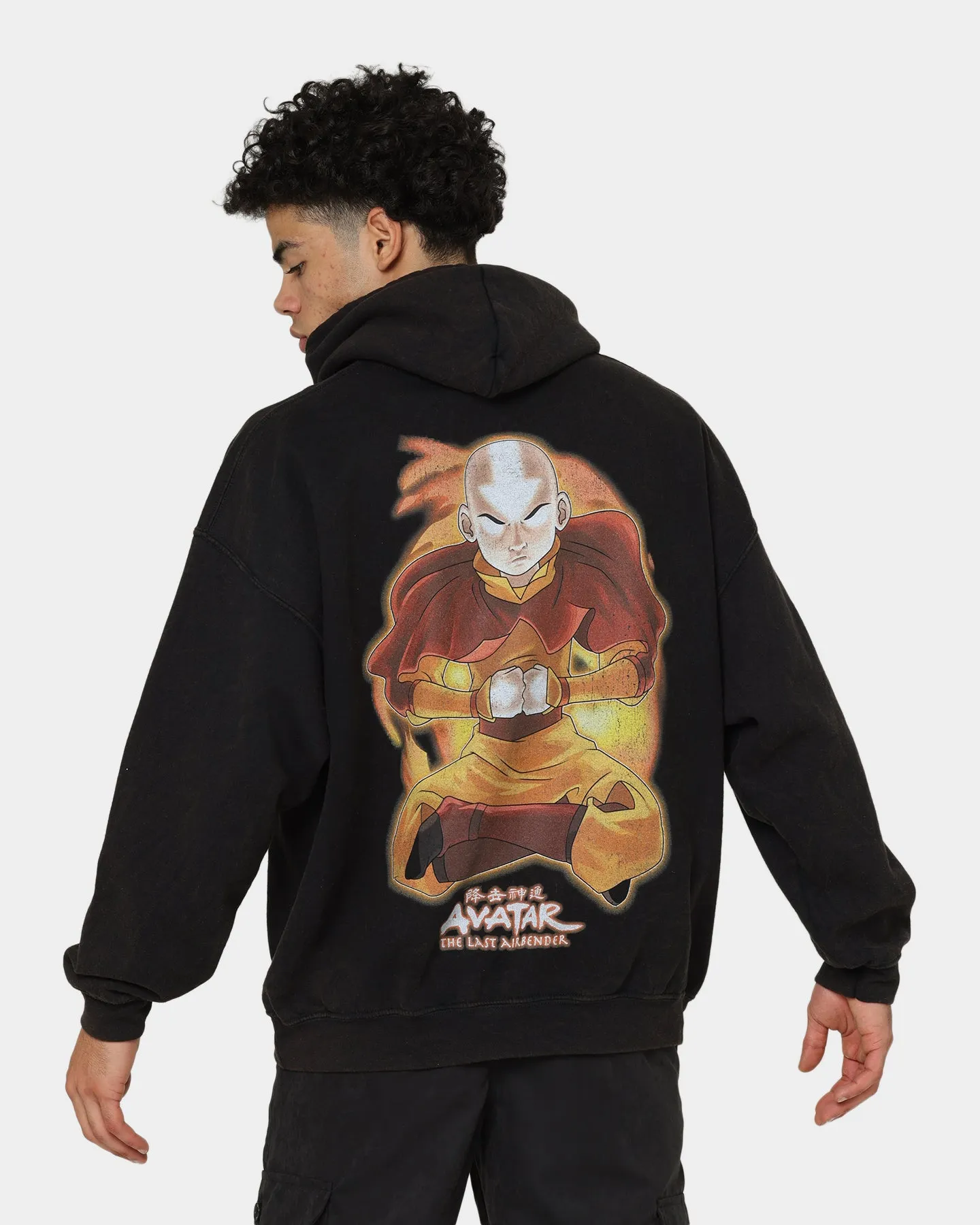 Goat Crew X Avatar: Aang Fire Vintage Hoodie Washed Black