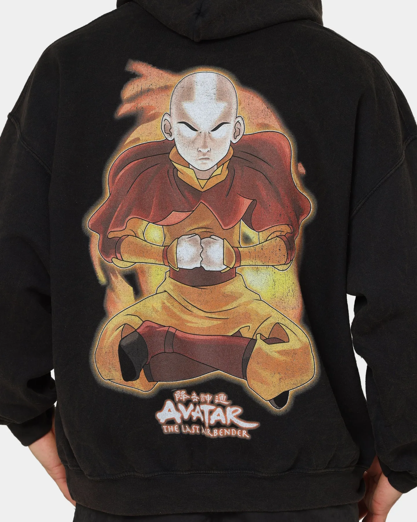 Goat Crew X Avatar: Aang Fire Vintage Hoodie Washed Black