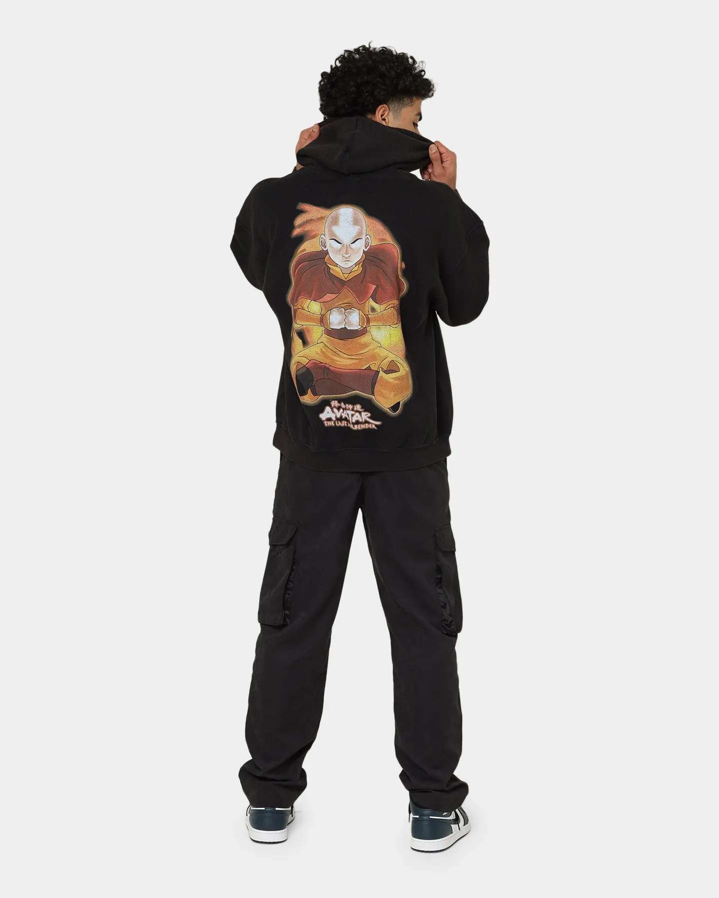 Goat Crew X Avatar: Aang Fire Vintage Hoodie Washed Black