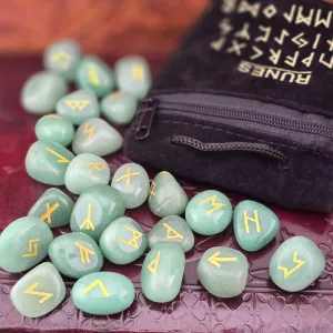 GREEN AVENTURINE RUNE SET