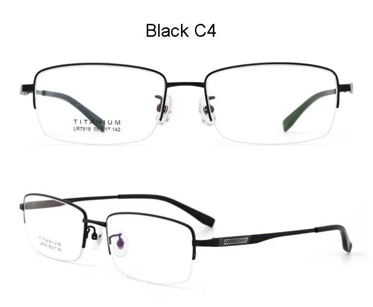 Hotochki Men's Titanium Memory Alloy Eyeglasses Lr7818