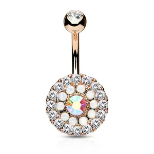 Juliet's Rose Gold Triple Tiered Belly Button Bar