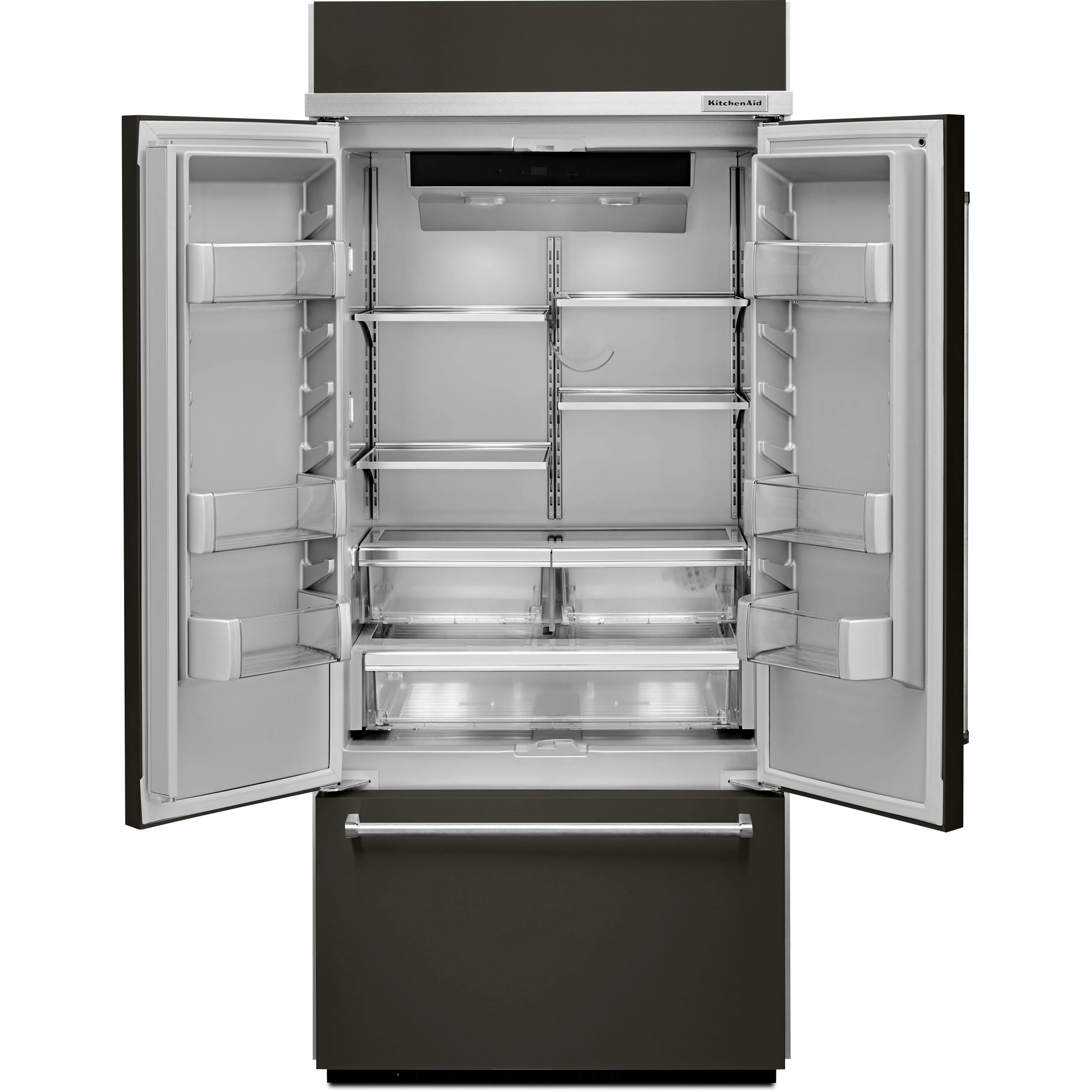 KitchenAid 36-inch, 20.8 cu.ft. Built-in French 3-Door Refrigerator with Internal Ice Maker KBFN506EBS