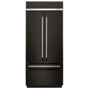 KitchenAid 36-inch, 20.8 cu.ft. Built-in French 3-Door Refrigerator with Internal Ice Maker KBFN506EBS