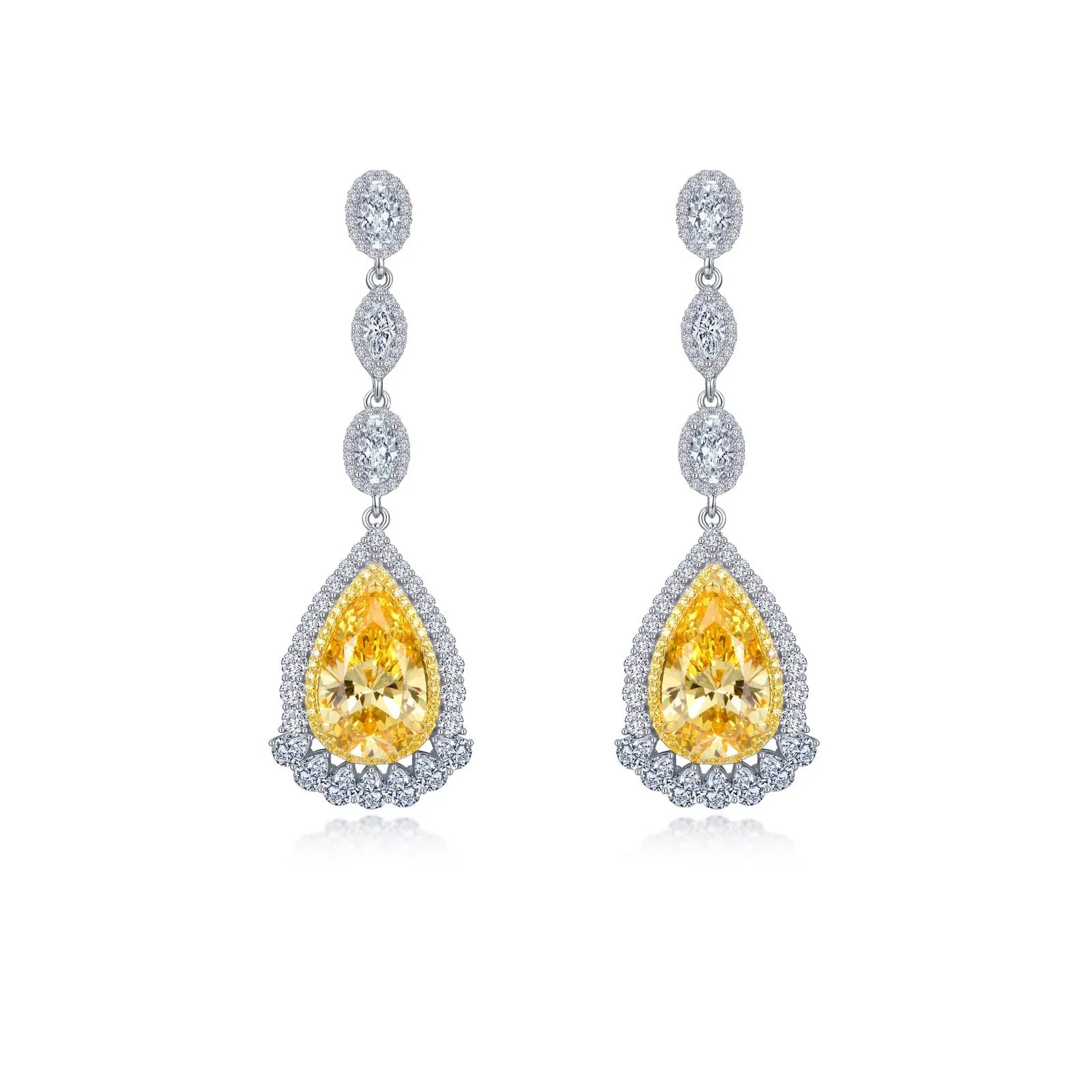 Lafonn Red Carpet Pear Canary Earring 8E025CAP00