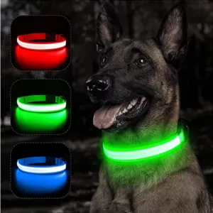 LED Glowing Adjustable  Safety Dog Collar