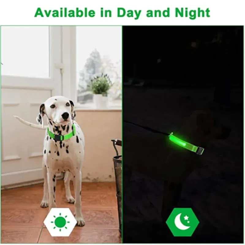 LED Glowing Adjustable  Safety Dog Collar