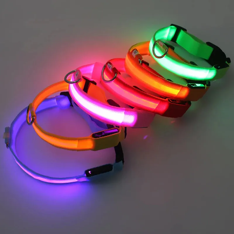 LED Glowing Adjustable  Safety Dog Collar