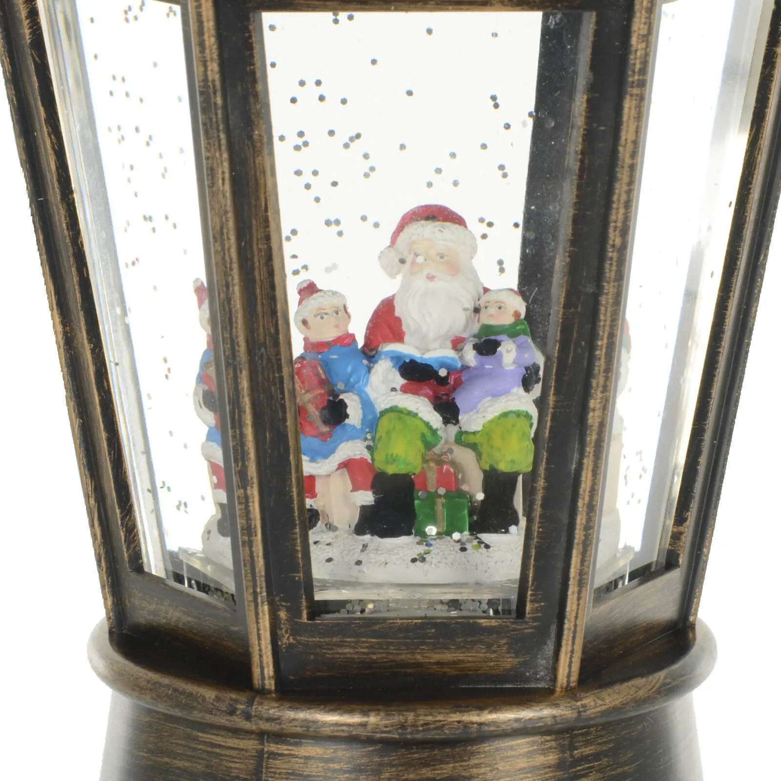 LED Light Up Glitter Water Filled Lantern Decoration