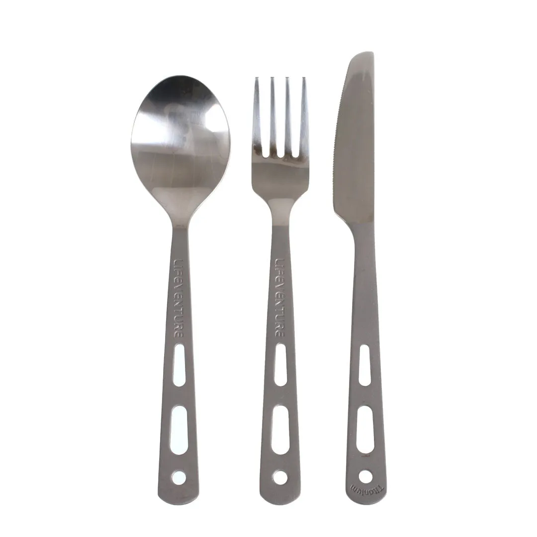 Lifeventure Titanium Cutlery Set