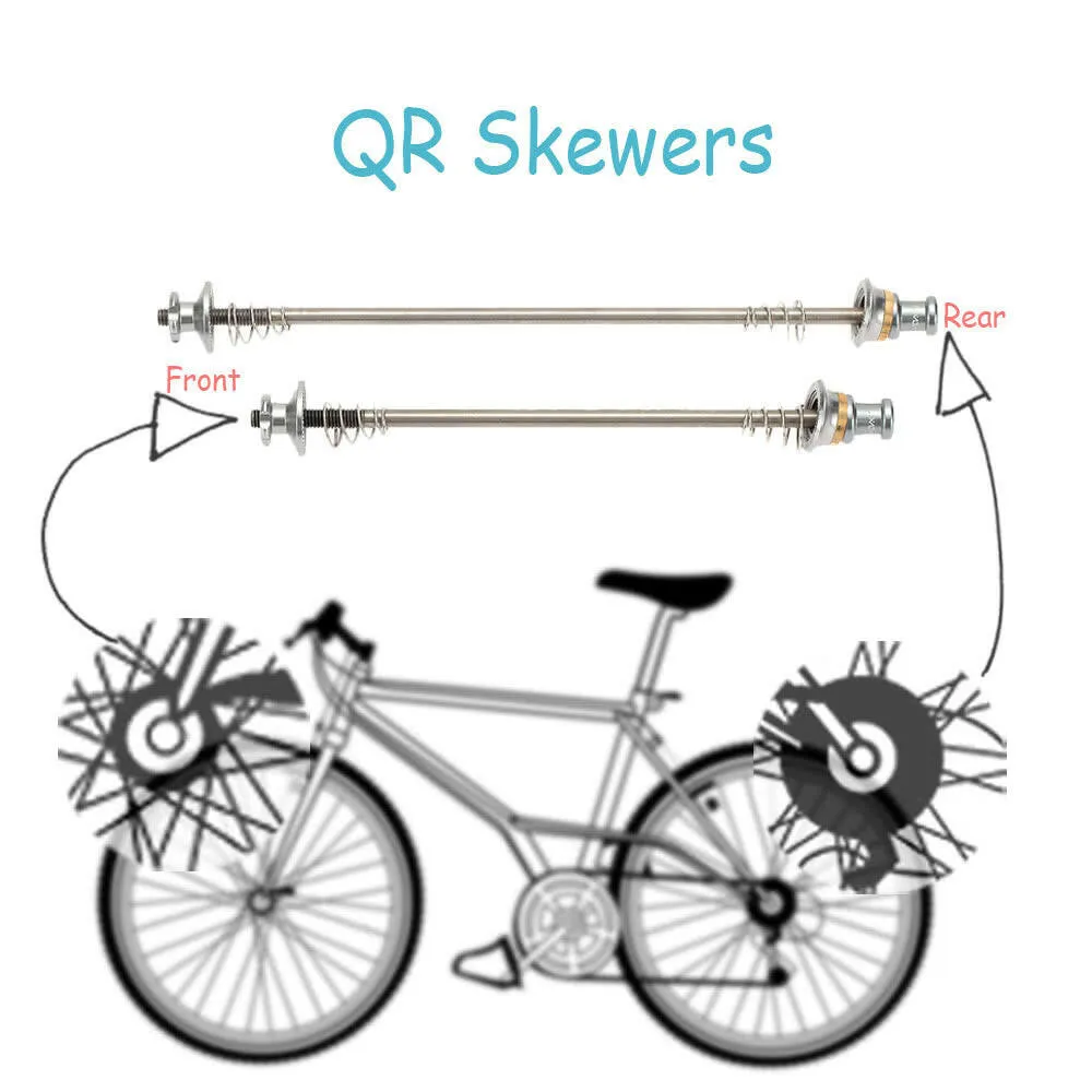 Lixada 2Pcs Ultralight Bicycle Skewers Quick Release Titanium Axle QR Skewer