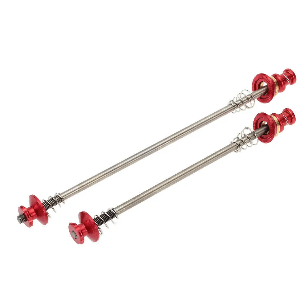 Lixada 2Pcs Ultralight Bicycle Skewers Quick Release Titanium Axle QR Skewer