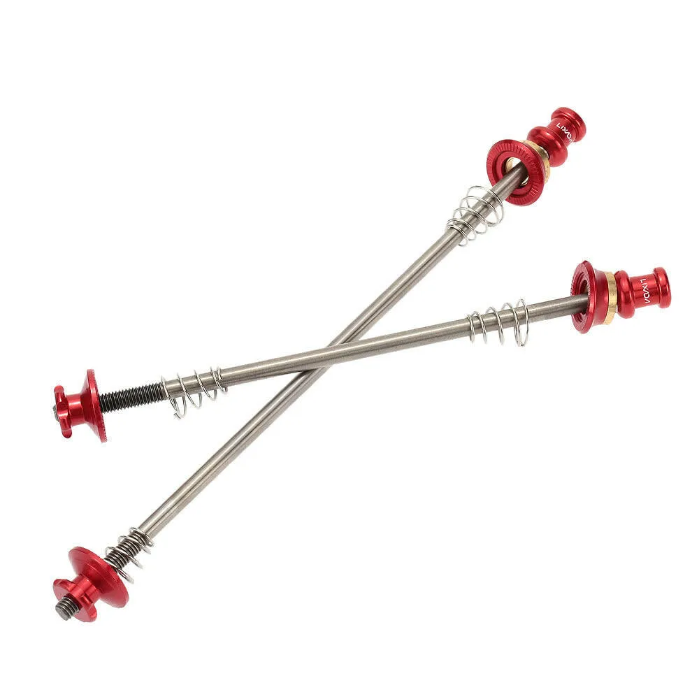 Lixada 2Pcs Ultralight Bicycle Skewers Quick Release Titanium Axle QR Skewer