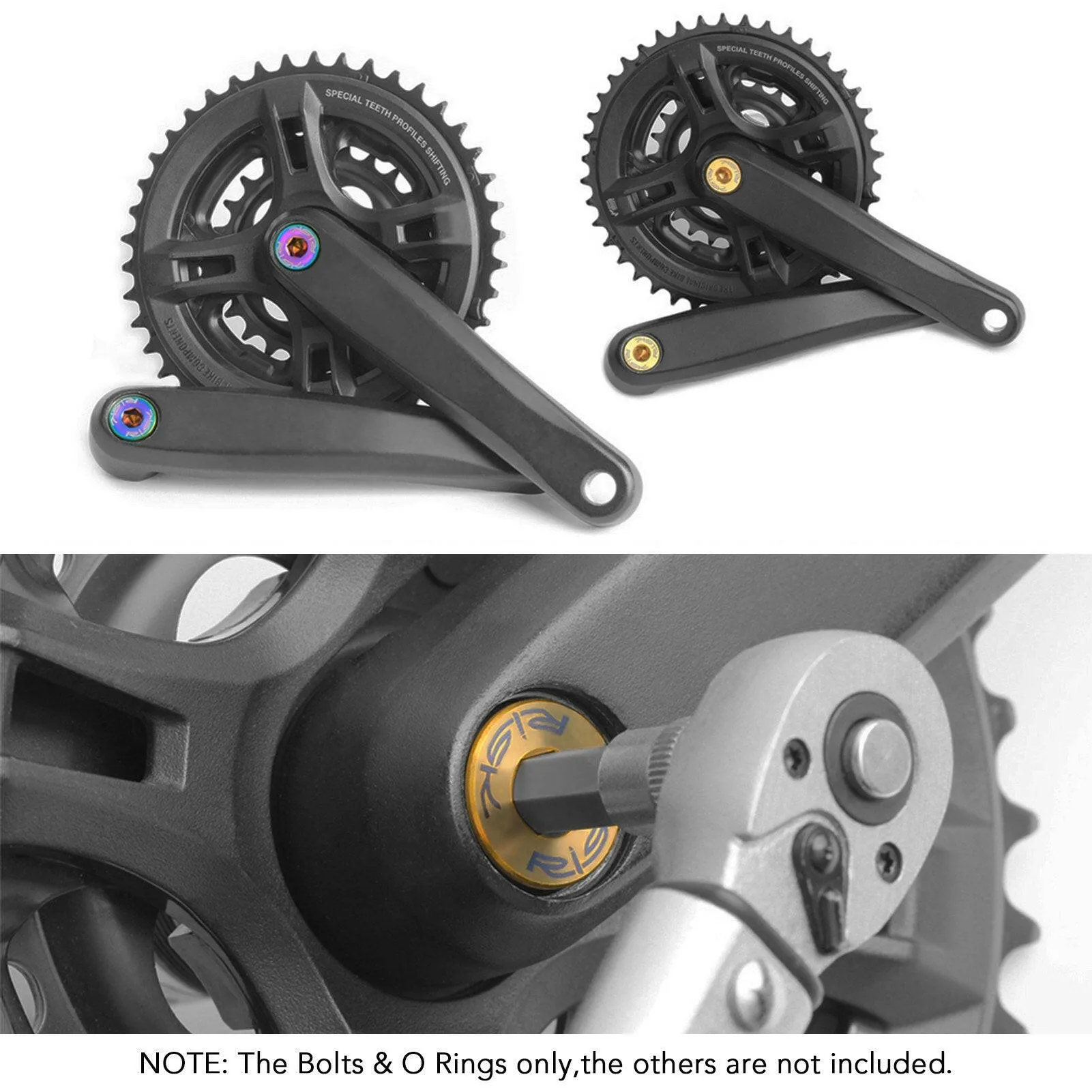 M8x15mm Square Hole Crankset Bottom Bracket Bolts Crank Arm Bolts Bike Crankset Bolts Bicycle Crankset Nuts