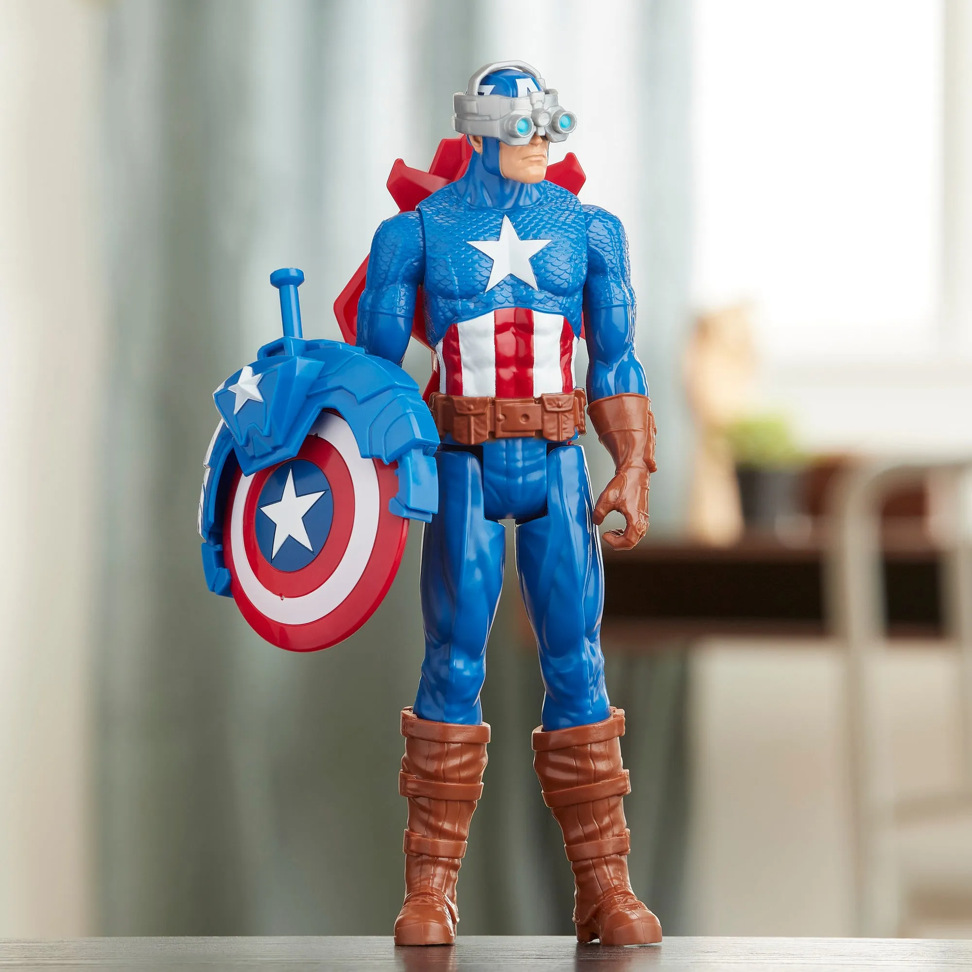 Marvel Avengers Titan Hero Series Blast Gear Captain America Action Figure Playset