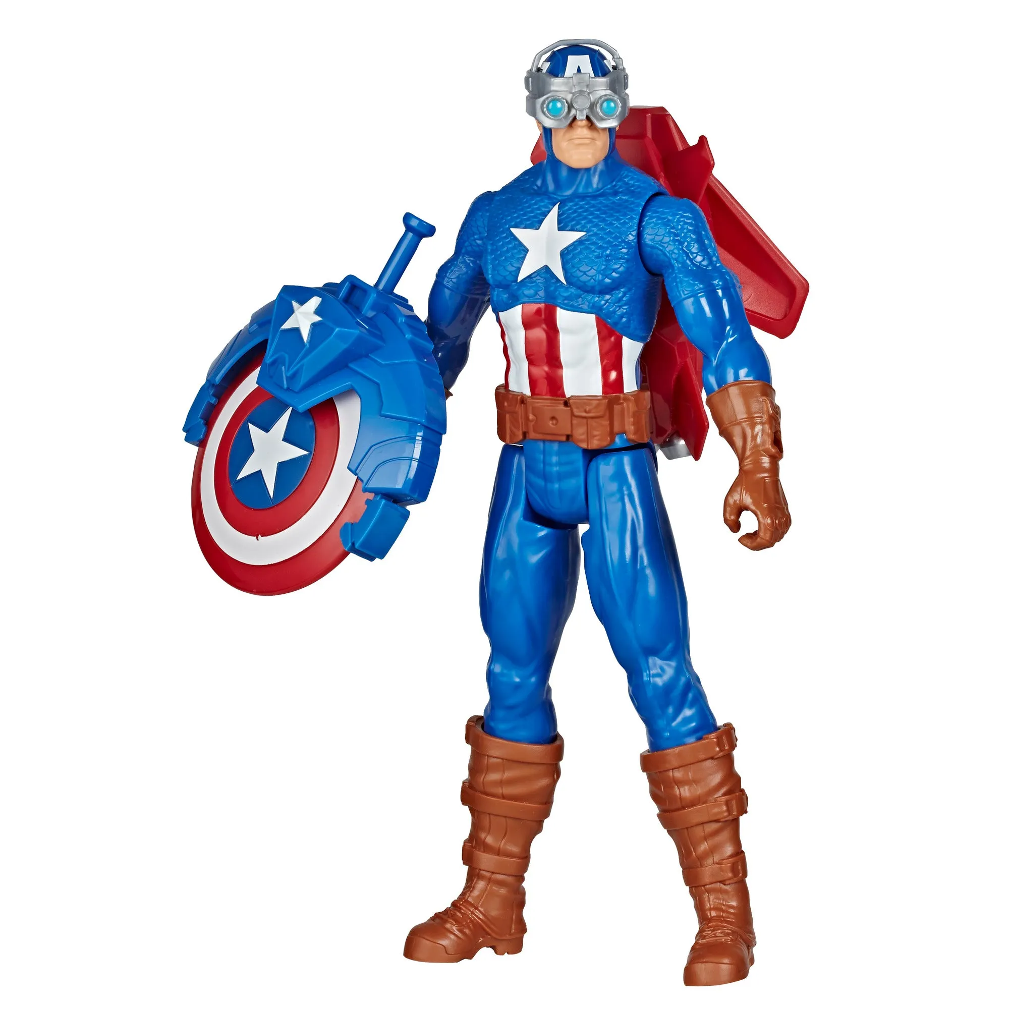 Marvel Avengers Titan Hero Series Blast Gear Captain America Action Figure Playset