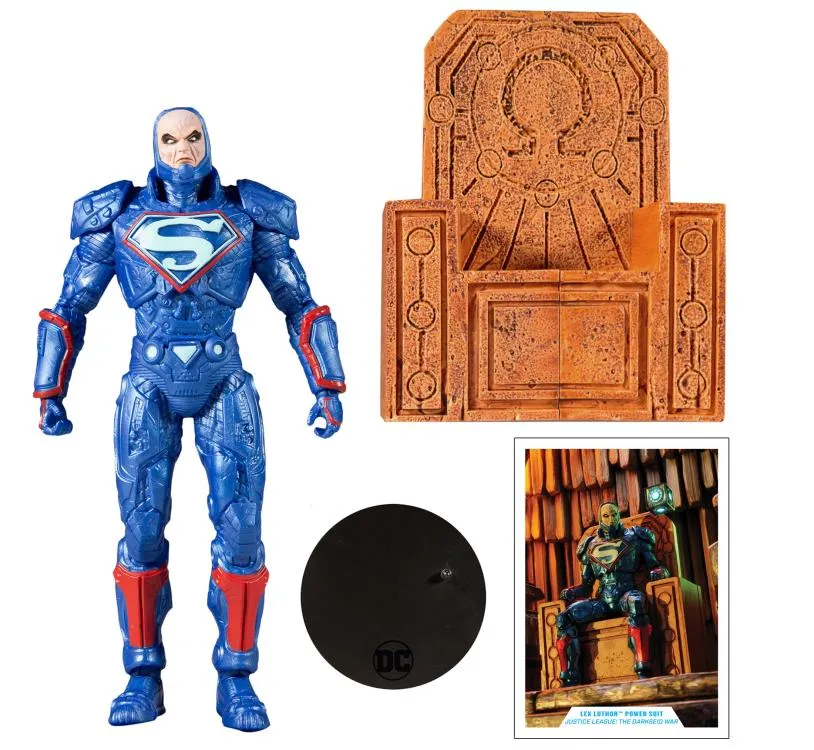 McFarlane Toys DC Lex Luthor in Blue Power Suit and Throne