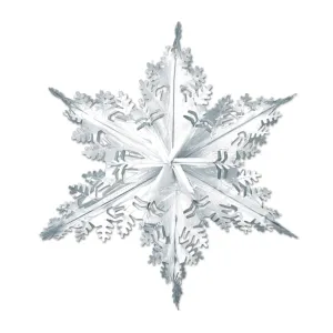 Metallic Winter Snowflake Silver 24in Each