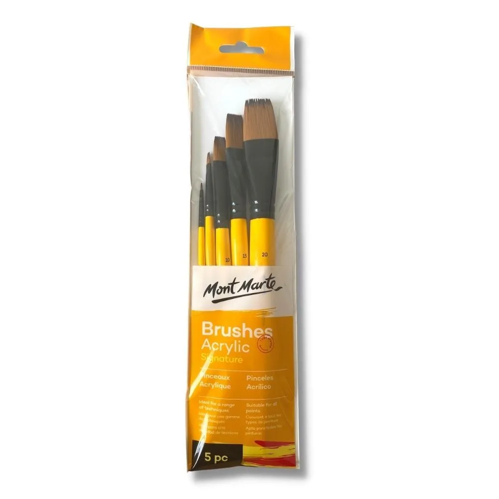 Mont Marte Gallery Series Brush Set Acrylic 5pc