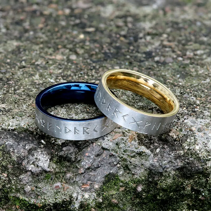 Norse Runes Stainless Steel Viking Ring