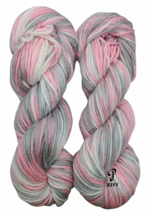 Oswal Varsha Motu Thick Chunky Wool Hand Knitting Yarn Multi Colour (Hanks-500gms) Shade No-46