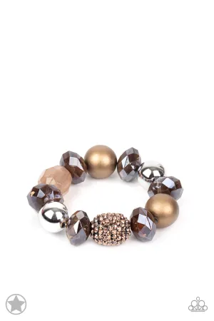 PAPARAZZI All Cozied Up Bronze Bracelet