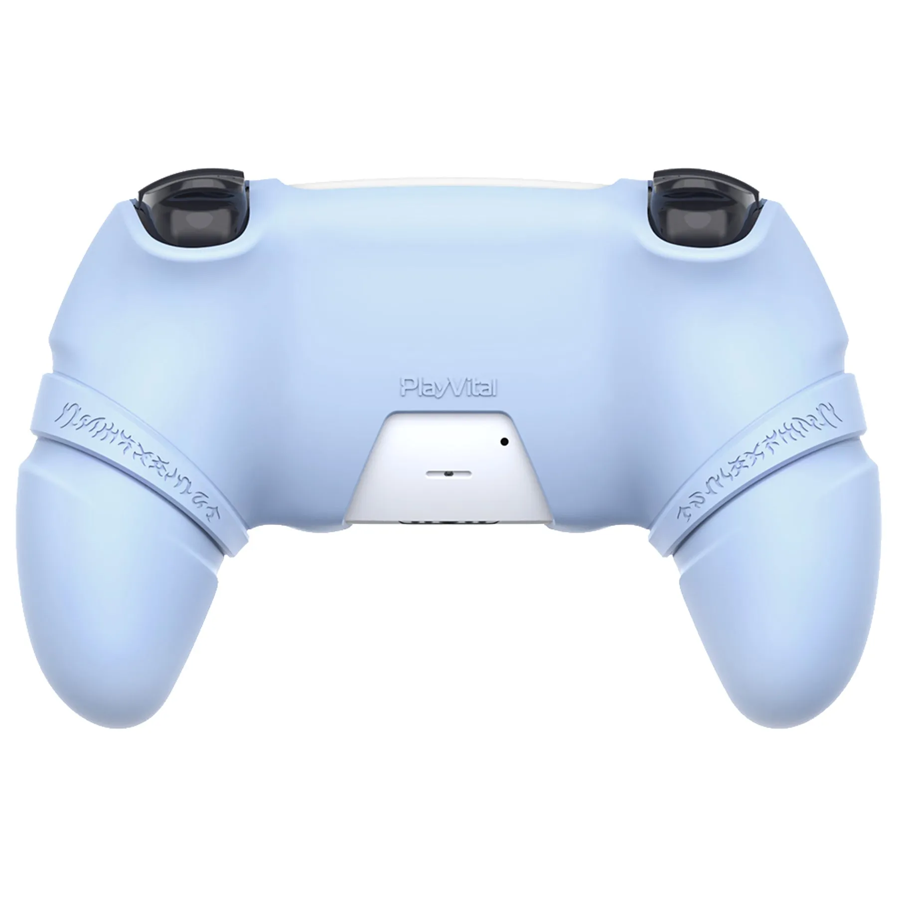 PlayVital 2 Set Runes Edition Silicone Cover Skin for PS5 Controller with Thumb Grips & Touchpad Skin & D-pad Area Sticker, Compatible with PS5 Charging Dock - Blue - FVEPFP008