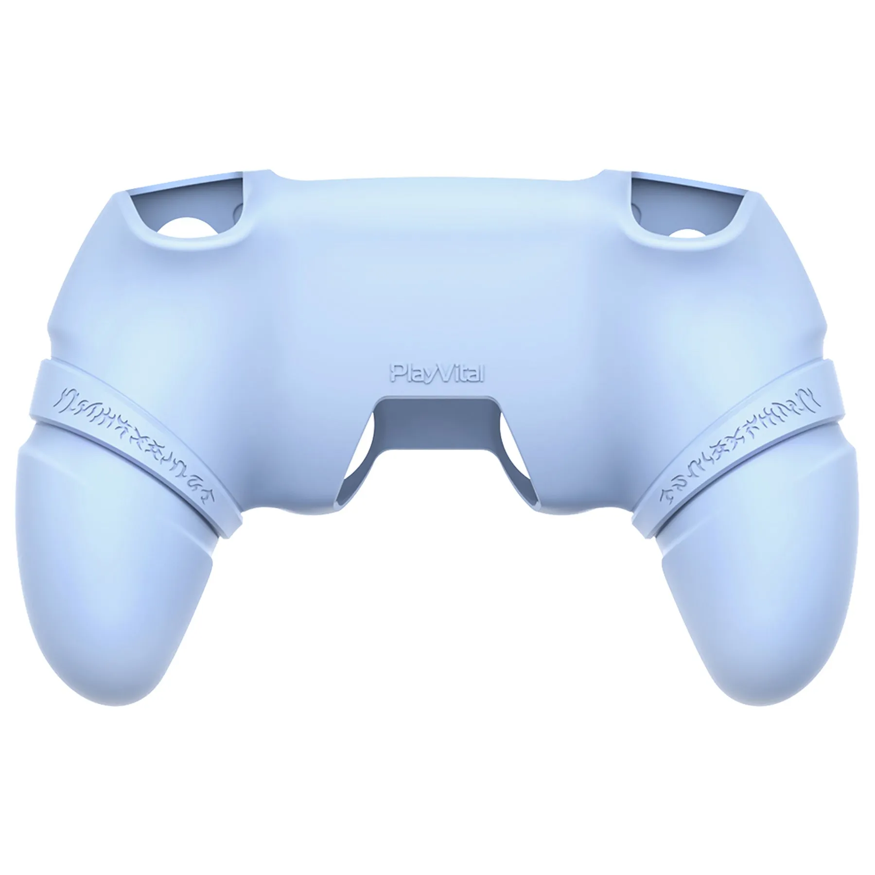 PlayVital 2 Set Runes Edition Silicone Cover Skin for PS5 Controller with Thumb Grips & Touchpad Skin & D-pad Area Sticker, Compatible with PS5 Charging Dock - Blue - FVEPFP008