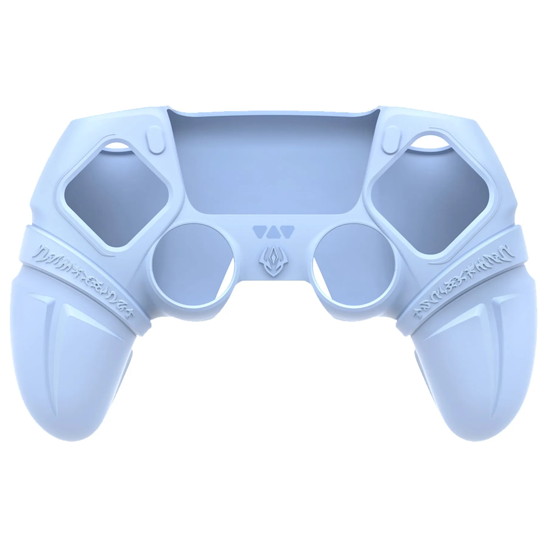 PlayVital 2 Set Runes Edition Silicone Cover Skin for PS5 Controller with Thumb Grips & Touchpad Skin & D-pad Area Sticker, Compatible with PS5 Charging Dock - Blue - FVEPFP008