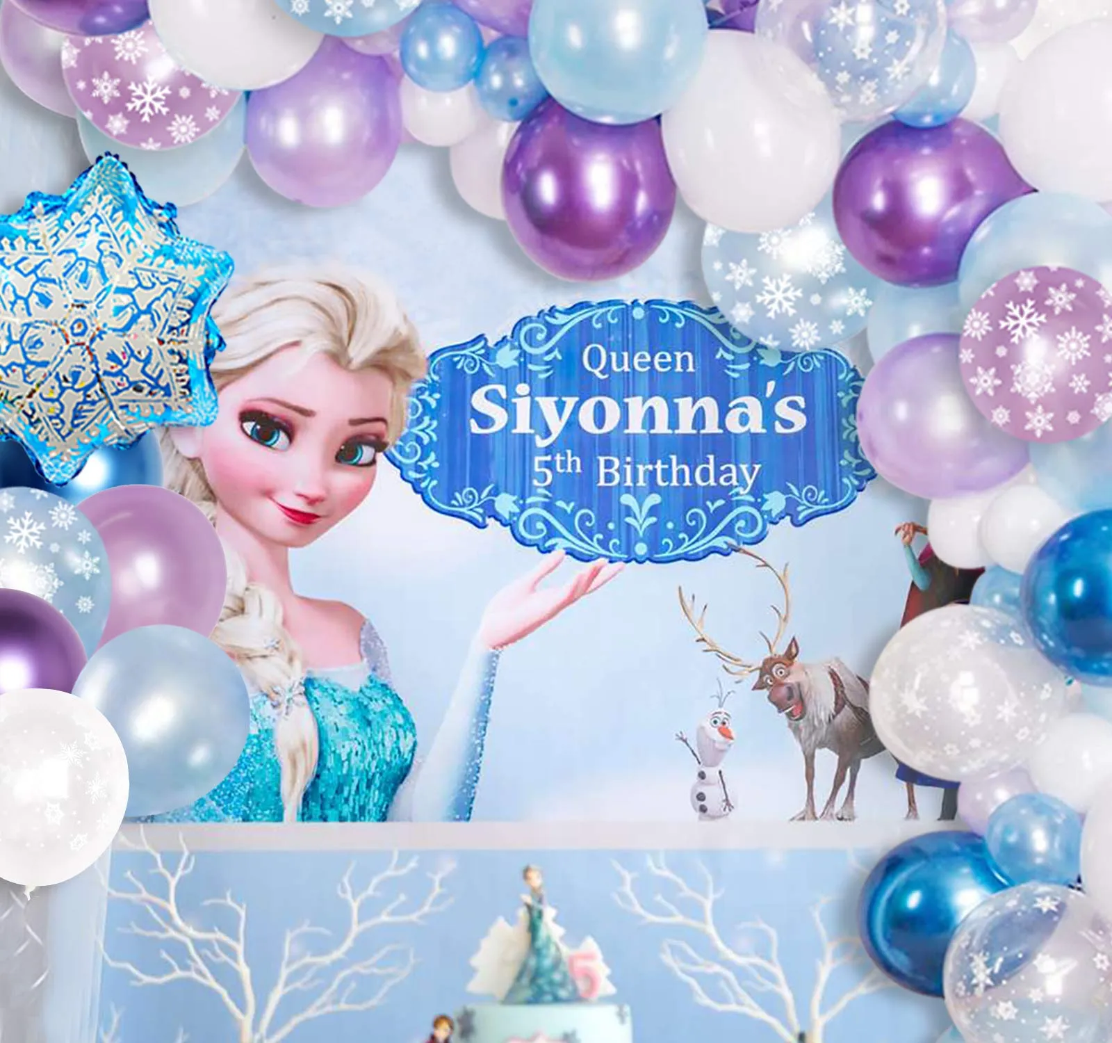 Princess Elsa Frozen Snowflake Theme Party - (RA26)