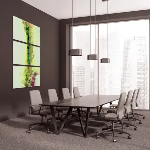 "Bamboo Triptych" Gallery-Wrapped Printed Textured Canvas Wall Art