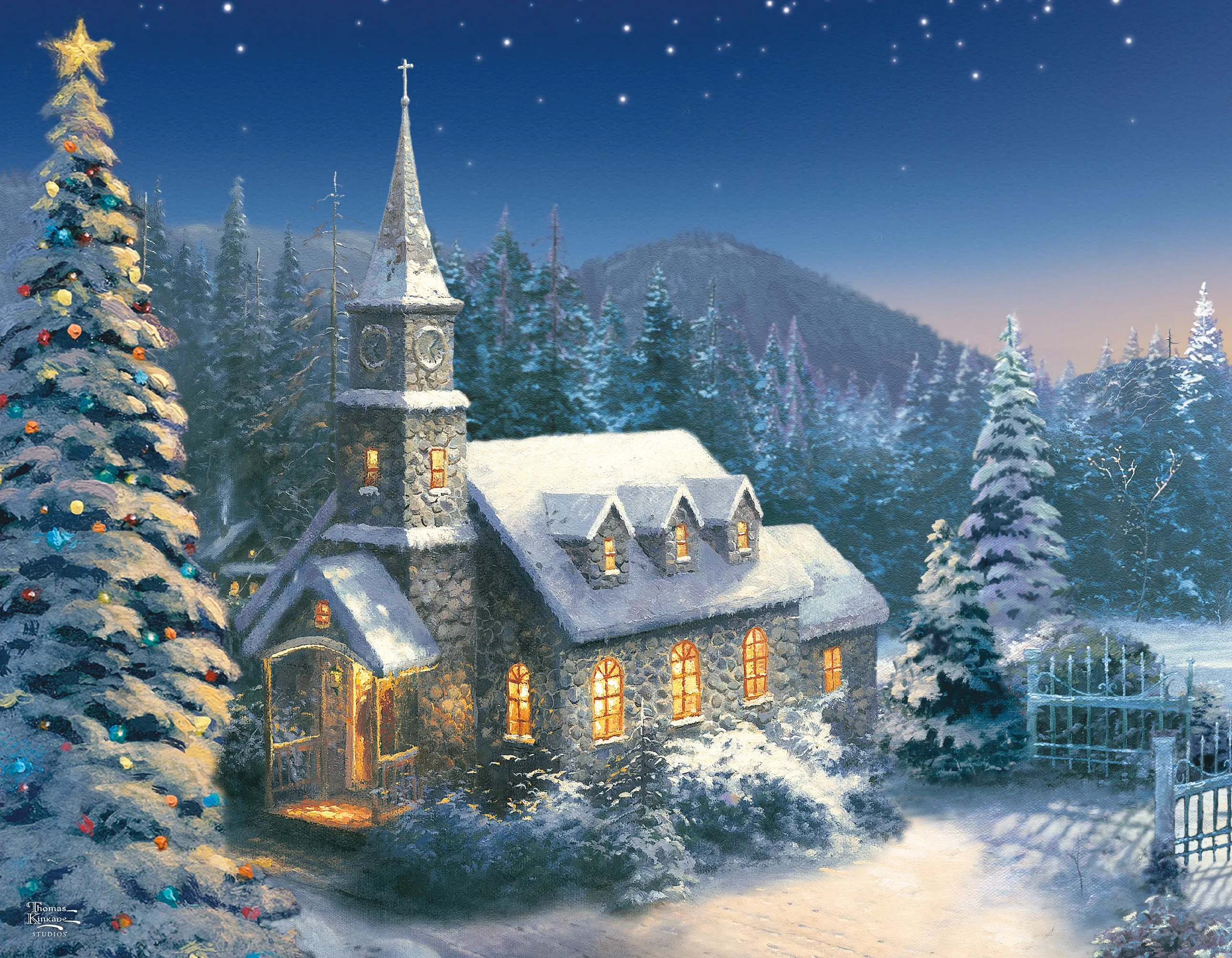 Thomas Kinkade Holiday - Multipack - 4 in 1 Puzzles