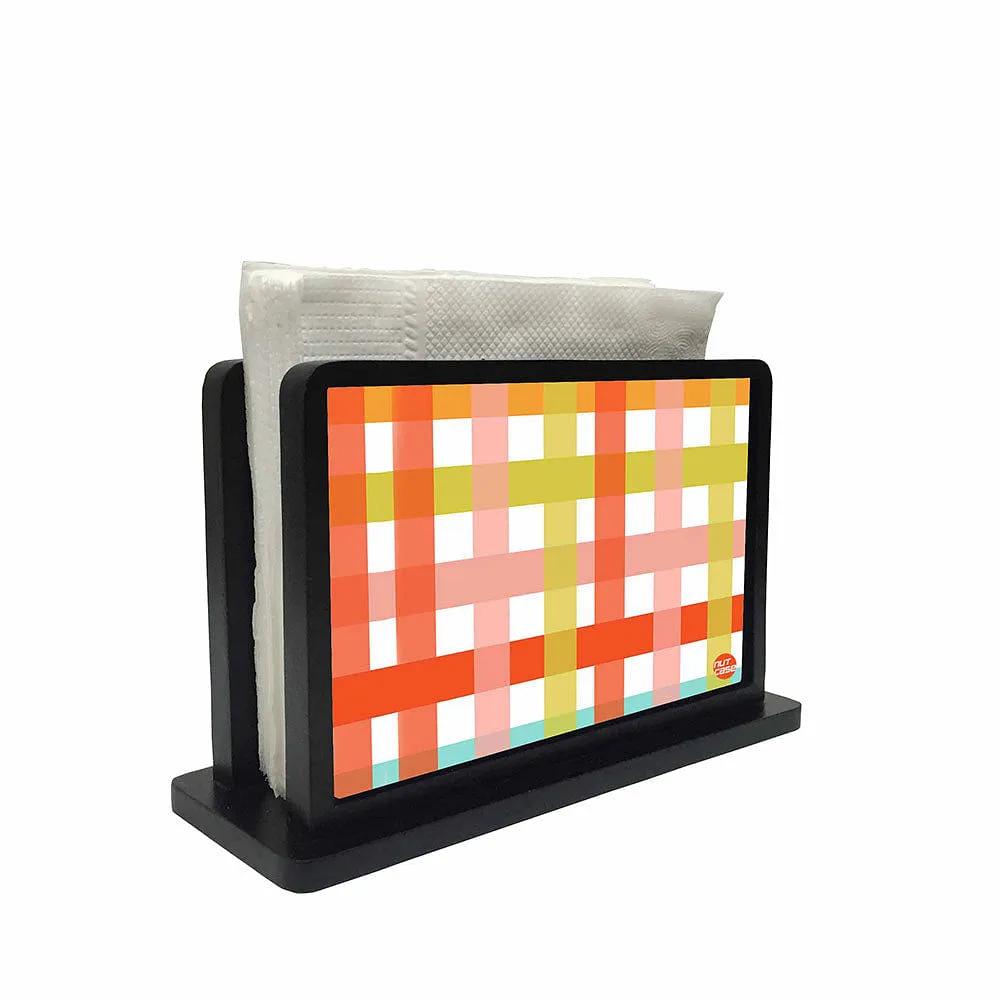 Tissue Holder Paper Napkin Stand - Colorful Checkbox