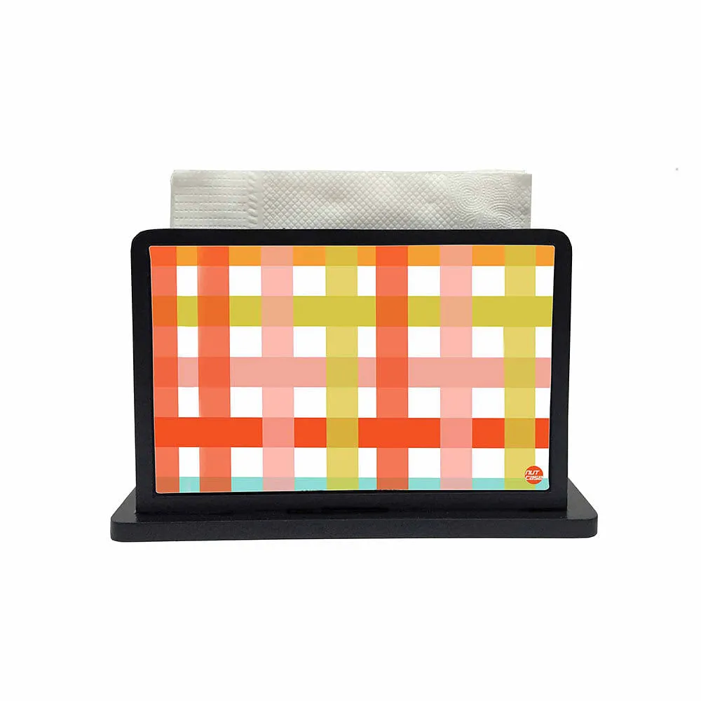 Tissue Holder Paper Napkin Stand - Colorful Checkbox