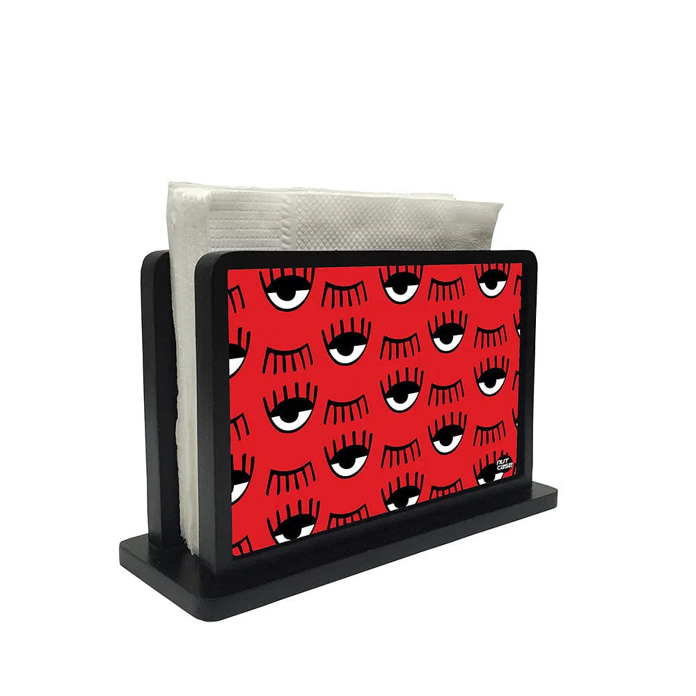 Tissue Holder Paper Napkin Stand - Eyes Red