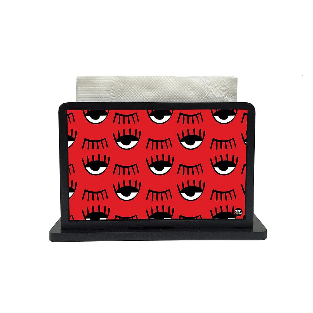 Tissue Holder Paper Napkin Stand - Eyes Red