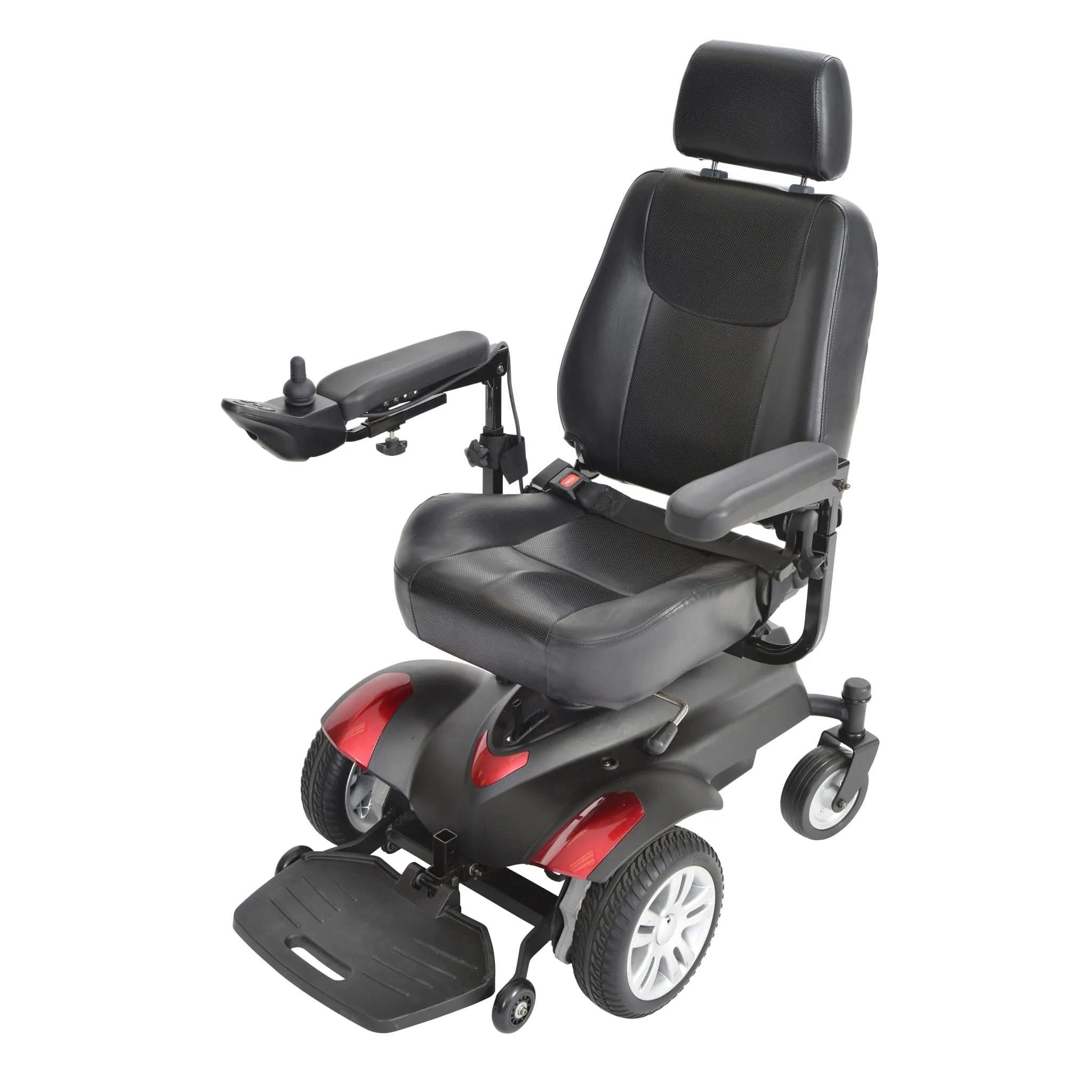 Titan Transportable Front Wheel Power Wheelchair, Vented Captain&apos;s Seat, 18" x 18"