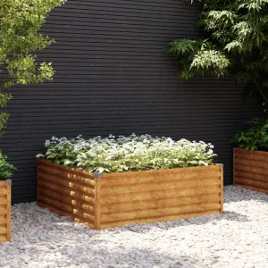 vidaXL Garden Raised Bed 100x100x36 cm Corten Steel