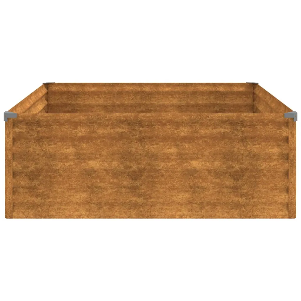 vidaXL Garden Raised Bed 100x100x36 cm Corten Steel