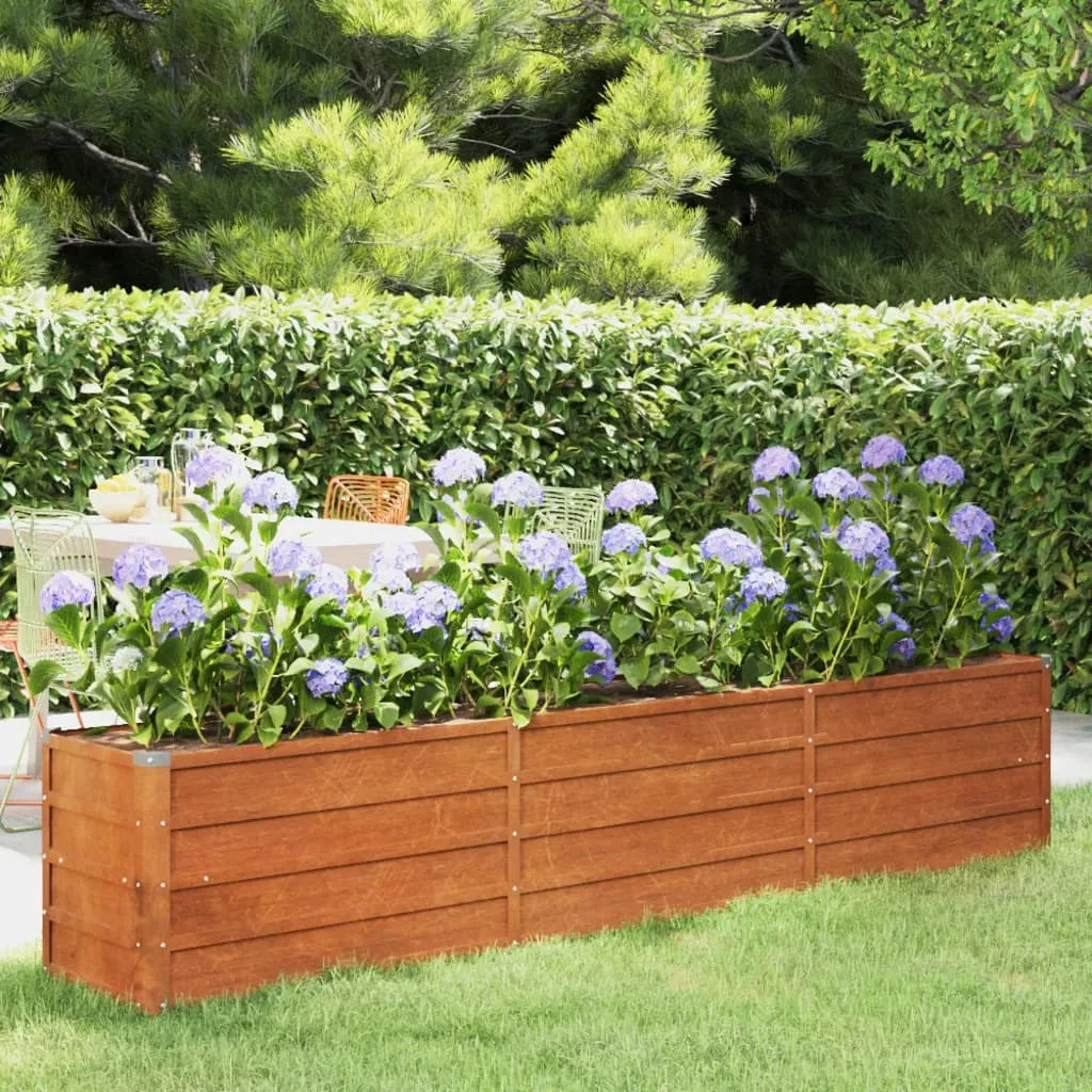 vidaXL Garden Raised Bed Rusty 240x40x45 cm Corten Steel