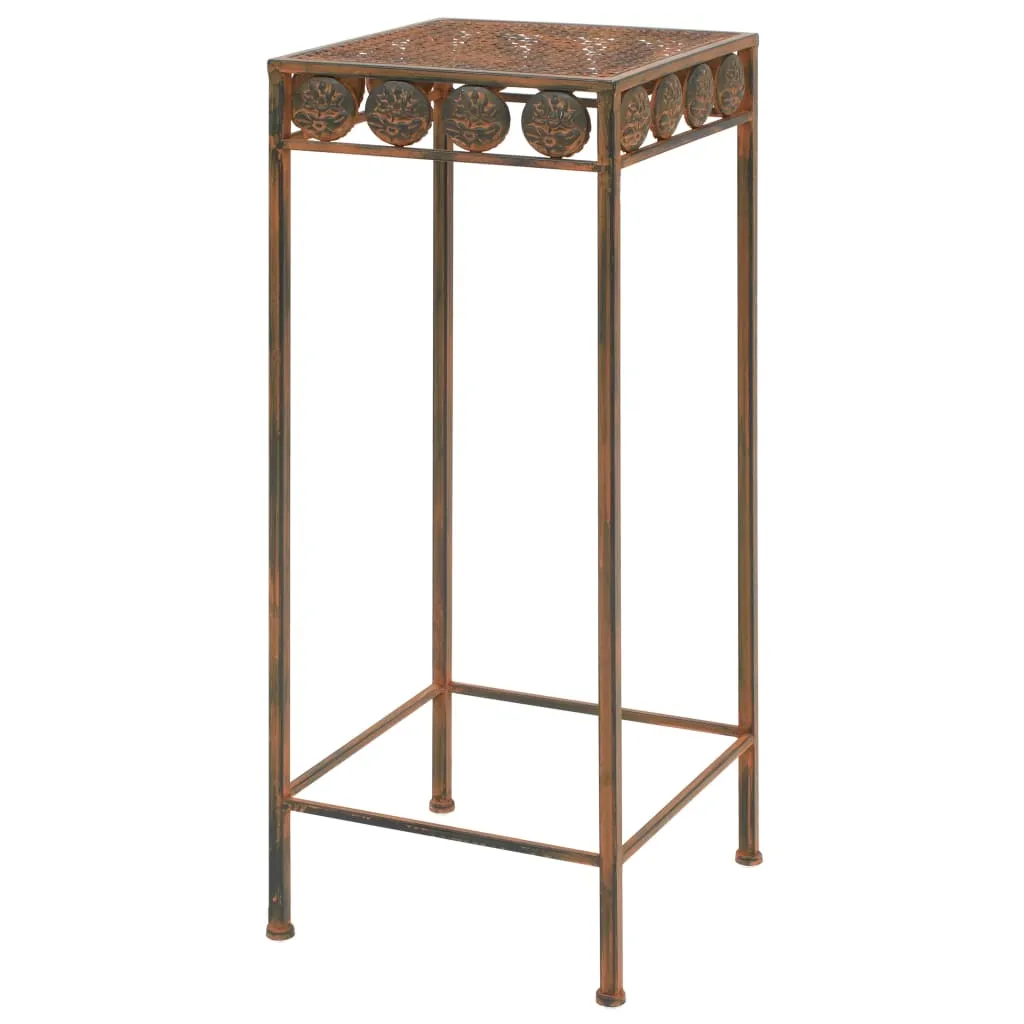 vidaXL Plant Stand Set 3 Pieces Vintage Style Metal Rusty