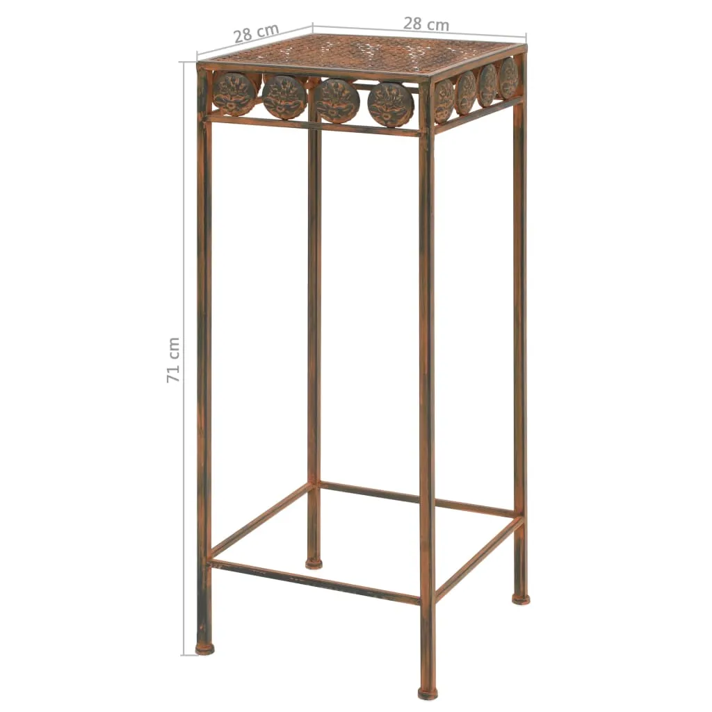 vidaXL Plant Stand Set 3 Pieces Vintage Style Metal Rusty